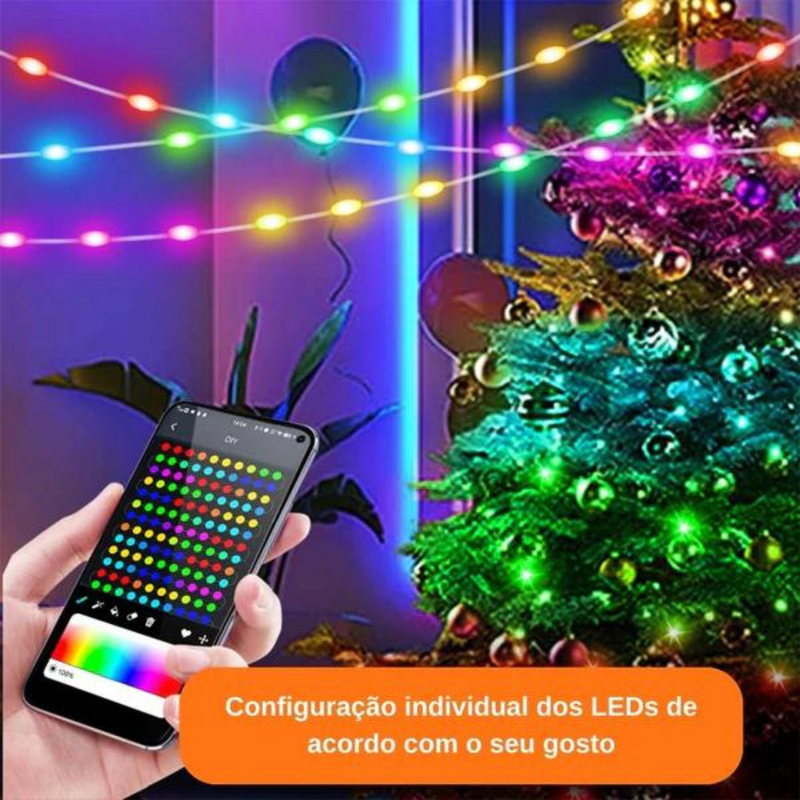 Pisca Pisca Mágico de Natal Bluetooth