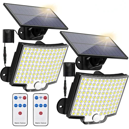 Holofote Solar LED 800W com 3 Cabeças