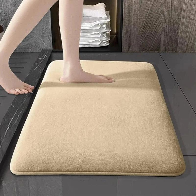 Tapete Antiderrapante de Veludo Coral Super Absorvente